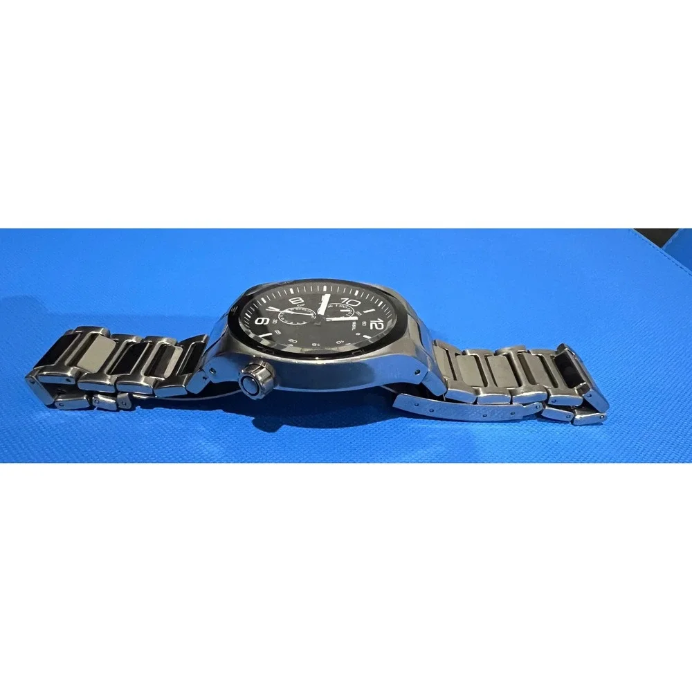 Fossil BQ-9352 Mens Watch Black Dial Stainless Steel Chronograph Style 100M